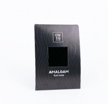 ONF-004 Фольга для дизайна ногтей. AMALGAM Fluidmetal: Black Metall Nail Foil Черный металлик