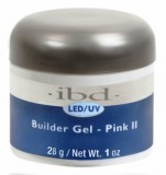 18022 IBD LED/UV Builder Gel Pink II, 28 г. – конструирующий камуфлирующий розовый гель №2 (холодный