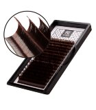 Ресницы тёмно-коричневые "Горький шоколад" BARBARA МИКС (L+ 0,10 7-12мм)